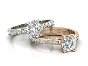 ring 58 engagement rings jewelry wedding carat stone big gold silver jewellery jeweller gem diamond tiffany fashion 3d print model - Mito3D