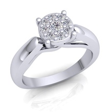 luxus schick ring 58 juwel hochzeit engagement druckbar schmuck diamant silber gold engagem mode sterling schönheit halskette cad ringe 3d print model - Mito3D