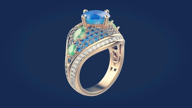 anel 58 jóias oriente ouro de prata ajour delicado o padrão diamante engajamento jóia casamento vintag bracelate moda beleza cad gem anéis 3d print model - Mito3D