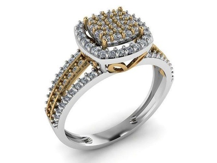 anillo 5 joyería oro joya anillos representación rinoceronte 3dprint 3d print model - Mito3D