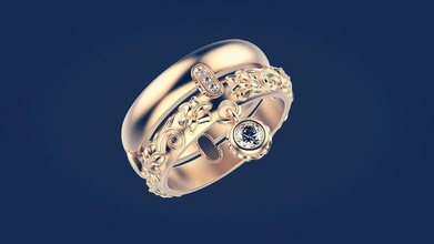 bague 59 bijoux carrera y or de l'anneau d'argent imprimable l'habillement le platine blanc prototypage en diamant gem brillant mode beauté saphir bracelet vintag les anneaux 3d print model - Mito3D