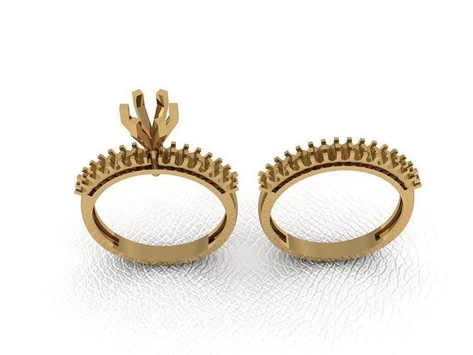 anel 595 ouro moda beleza diamante Casamento jóia jóias joalheria pingente noivado casamento platina imprimível prata gema celebração argolas 3D print model - Mito3D