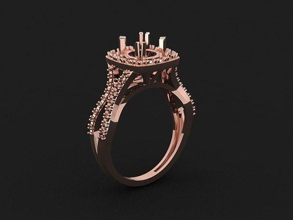 bague 596 or mode beauté diamant mariage bijou bijoux pendentif fiançailles platine imprimable engagement argent gemme fête anneaux 3d print model - Mito3D