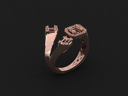 anel 602 ouro moda beleza diamante Casamento jóia jóias joalheria pingente noivado casamento platina imprimível prata gema celebração argolas 3d print model - Mito3D