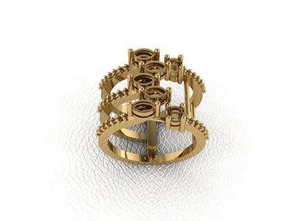 Ring 606 Gold Mode Schönheit Diamant Hochzeit Juwel Schmuck Anhänger Verlobungsring Ehe Platin druckbar Engagement Silber Feier Ringe 3d print model - Mito3D