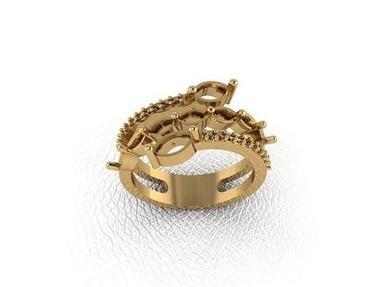 anel 607 ouro moda beleza diamante Casamento jóia jóias joalheria pingente noivado casamento platina imprimível prata gema celebração argolas 3d print model - Mito3D
