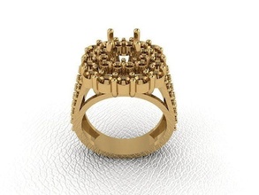 bague 60 or mode beauté diamant mariage bijou bijoux pendentif fiançailles platine imprimable engagement argent gemme fête 3d print model - Mito3D