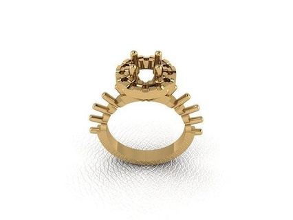 squillare 613 oro moda bellezza diamante nozze gioiello gioielleria pendente anello fidanzamento matrimonio platino stampabile Fidanzamento argento gemma celebrazione anelli 3d print model - Mito3D
