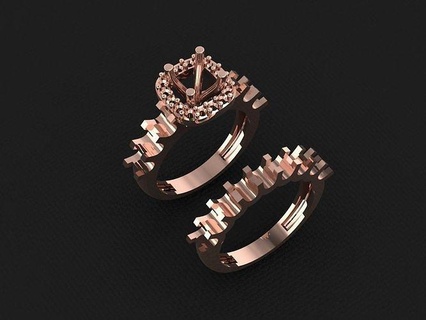 anillo 619 oro Moda belleza diamante Boda joya joyería colgante pendiente compromiso matrimonio platino imprimible plata celebracion moda anillos 3d print model - Mito3D