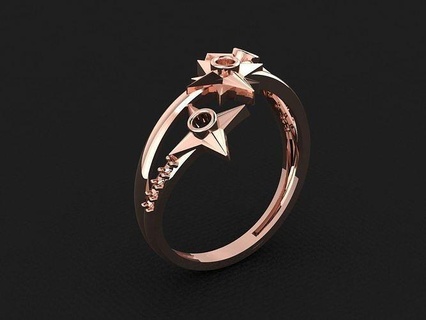anillo 621 oro Moda belleza diamante Boda joya joyería colgante pendiente compromiso matrimonio platino imprimible plata celebracion moda anillos 3d print model - Mito3D