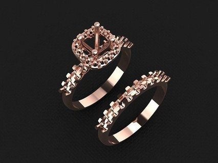 anillo 622 oro Moda belleza diamante Boda joya joyería colgante pendiente compromiso matrimonio platino imprimible plata celebracion moda anillos 3d print model - Mito3D