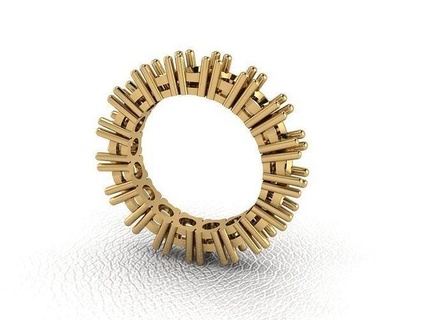 anel 624 ouro moda beleza diamante Casamento jóia jóias joalheria pingente noivado casamento platina imprimível prata gema celebração argolas 3d print model - Mito3D