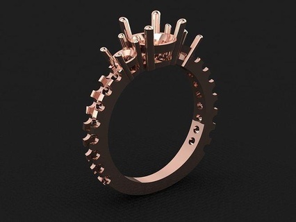 anillo 627 oro Moda belleza diamante Boda joya joyería colgante pendiente compromiso matrimonio platino imprimible plata celebracion moda anillos 3d print model - Mito3D