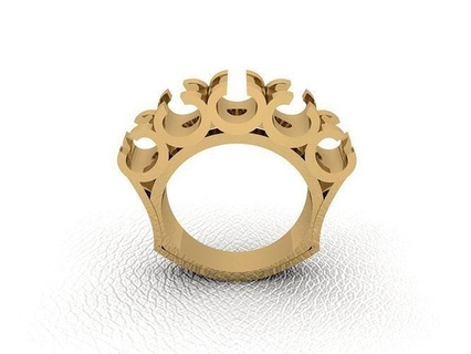 Ring 629 Gold Mode Schönheit Diamant Hochzeit Juwel Schmuck Anhänger Verlobungsring Ehe Platin druckbar Engagement Silber Feier Ringe 3d print model - Mito3D