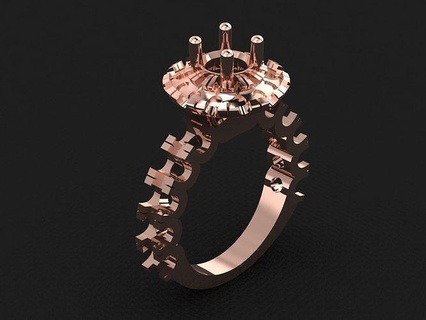 Ring 631 Gold Mode Schönheit Diamant Hochzeit Juwel Schmuck Anhänger Verlobungsring Ehe Platin druckbar Engagement Silber Feier Modering Ringe 3d print model - Mito3D