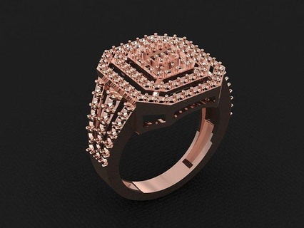 Ring 632 Gold Mode Schönheit Diamant Hochzeit Juwel Schmuck Anhänger Verlobungsring Ehe Platin druckbar Engagement Silber Feier Modering Ringe 3d print model - Mito3D