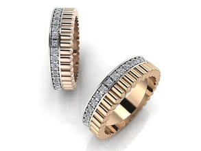 yüzük 63 altın mücevher takı moda lüks yüzükler mektup parlamak Boucheron grup düğün nişan elsty 3d print model - Mito3D