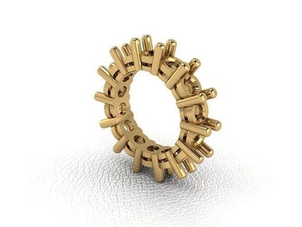 Ring 641 Gold Mode Schönheit Diamant Hochzeit Juwel Schmuck Anhänger Verlobungsring Ehe Platin druckbar Engagement Silber Feier Ringe 3d print model - Mito3D