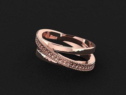 anillo 641 oro Moda belleza diamante Boda joya joyería colgante pendiente compromiso matrimonio platino imprimible plata celebracion moda anillos 3d print model - Mito3D