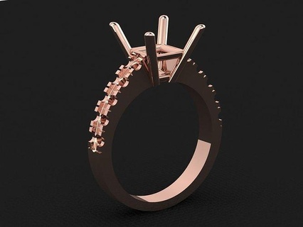 anillo 646 oro Moda belleza diamante Boda joya joyería colgante pendiente compromiso matrimonio platino imprimible plata celebracion moda anillos 3d print model - Mito3D