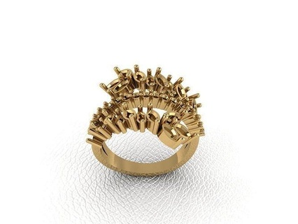 bague 651 or mode beauté diamant mariage bijou bijoux pendentif fiançailles platine imprimable engagement argent gemme fête anneaux 3d print model - Mito3D