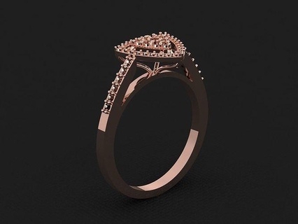 anillo 651 oro Moda belleza diamante Boda joya joyería colgante pendiente compromiso matrimonio platino imprimible plata celebracion moda anillos 3d print model - Mito3D