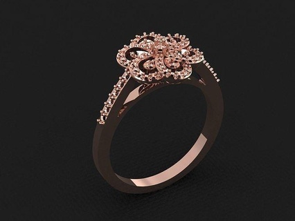 anillo 656 oro Moda belleza diamante Boda joya joyería colgante pendiente compromiso matrimonio platino imprimible plata celebracion moda anillos 3d print model - Mito3D