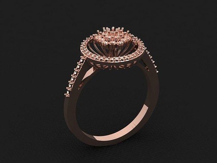 Ring 659 Gold Mode Schönheit Diamant Hochzeit Juwel Schmuck Anhänger Verlobungsring Ehe Platin druckbar Engagement Silber Feier Modering Ringe 3d print model - Mito3D