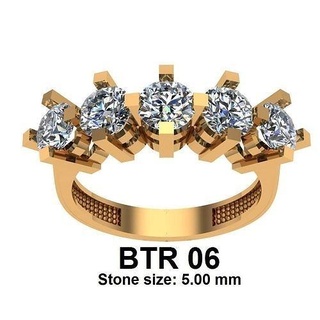 Ring 6 Ringe Schmuck Gold Silber druckbar Diamant Juwel Hochzeit Mode engagem Halskette Engagement Armband Sterling Ohrring 3d print model - Mito3D