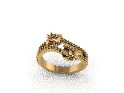 bague 662 or mode beauté diamant mariage bijou bijoux pendentif fiançailles platine imprimable engagement argent gemme fête anneaux 3d print model - Mito3D