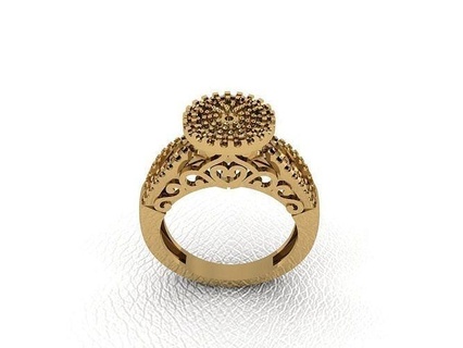 Ring 663 Gold Mode Schönheit Diamant Hochzeit Juwel Schmuck Anhänger Verlobungsring Ehe Platin druckbar Engagement Silber Feier Ringe 3d print model - Mito3D