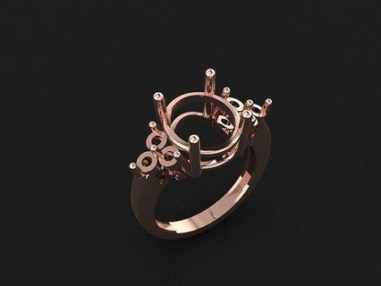 anillo 668 oro Moda belleza diamante Boda joya joyería colgante pendiente compromiso matrimonio platino imprimible plata celebracion moda anillos 3d print model - Mito3D