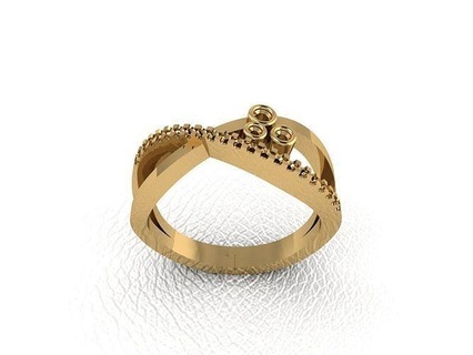Ring 672 Gold Mode Schönheit Diamant Hochzeit Juwel Schmuck Anhänger Verlobungsring Ehe Platin druckbar Engagement Silber Feier Ringe 3d print model - Mito3D