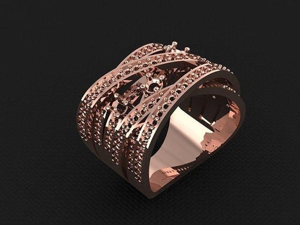 squillare 672 oro moda bellezza diamante nozze gioiello gioielleria pendente anello fidanzamento matrimonio platino stampabile Fidanzamento argento gemma celebrazione fashionring anelli 3d print model - Mito3D