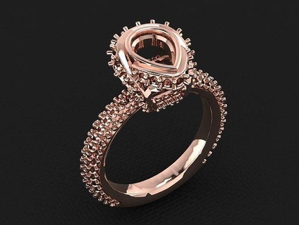Ring 674 Gold Mode Schönheit Diamant Hochzeit Juwel Schmuck Anhänger Verlobungsring Ehe Platin druckbar Engagement Silber Feier Modering Ringe 3d print model - Mito3D