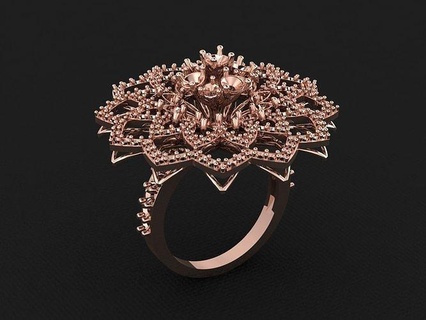 anillo 677 oro Moda belleza diamante Boda joya joyería colgante pendiente compromiso matrimonio platino imprimible plata celebracion moda anillos 3d print model - Mito3D