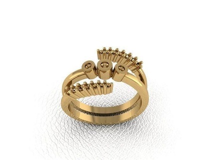 squillare 677 oro moda bellezza diamante nozze gioiello gioielleria pendente anello fidanzamento matrimonio platino stampabile Fidanzamento argento gemma celebrazione anelli 3d print model - Mito3D