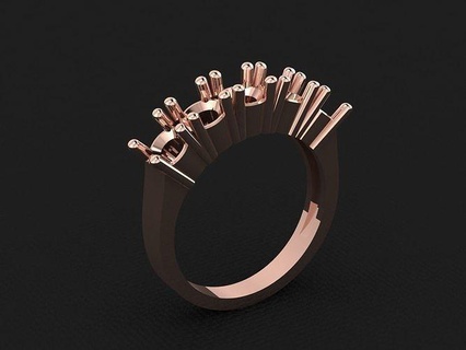 anillo 681 oro Moda belleza diamante Boda joya joyería colgante pendiente compromiso matrimonio platino imprimible plata celebracion moda anillos 3d print model - Mito3D