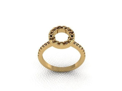 anel 684 ouro moda beleza diamante Casamento jóia jóias joalheria pingente noivado casamento platina imprimível prata gema celebração argolas 3d print model - Mito3D