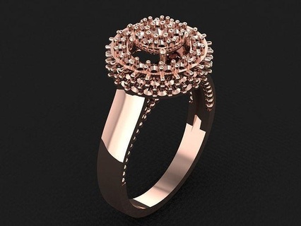 anillo 684 oro Moda belleza diamante Boda joya joyería colgante pendiente compromiso matrimonio platino imprimible plata celebracion moda anillos 3d print model - Mito3D
