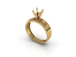 ring 68 gold fashion beauty diamond wedding jewel jewellery jewelry engagem rings 3d print model - Mito3D