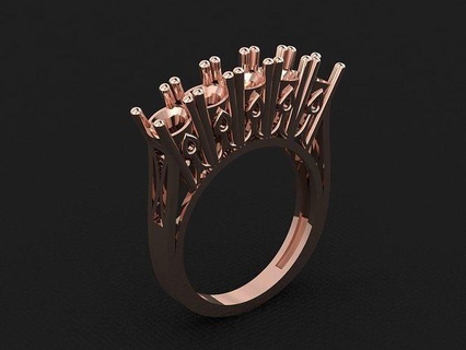 anillo 689 oro Moda belleza diamante Boda joya joyería colgante pendiente compromiso matrimonio platino imprimible plata celebracion moda anillos 3d print model - Mito3D
