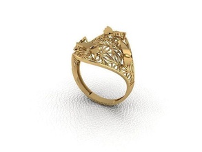 ring 69 gold fashion beauty diamond wedding jewel jewellery jewelry engagem rings 3d print model - Mito3D