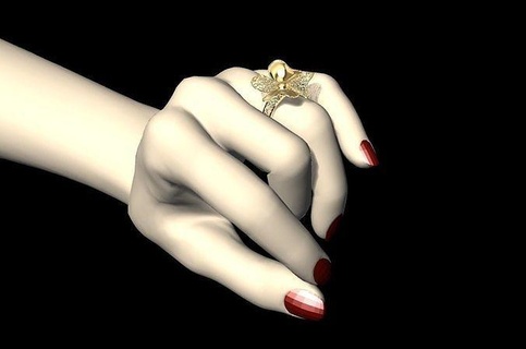 anillo 6r 9 joyería joya oro Boda Moda imprimible anillos 3d print model - Mito3D