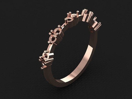 anillo 703 oro Moda belleza diamante Boda joya joyería colgante pendiente compromiso matrimonio platino imprimible plata celebracion moda anillos 3d print model - Mito3D