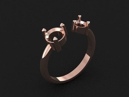 anillo 707 oro Moda belleza diamante Boda joya joyería colgante pendiente compromiso matrimonio platino imprimible plata celebracion moda anillos 3d print model - Mito3D