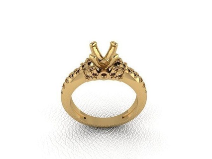Ring 709 Gold Mode Schönheit Diamant Hochzeit Juwel Schmuck Anhänger Verlobungsring Ehe Platin druckbar Engagement Silber Feier Ringe 3d print model - Mito3D