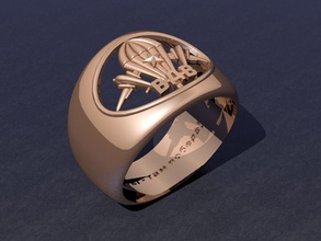 ring 70 jewelry kolco voenno desantniye voyeska armiya vozdushno aeroflot samolyot voyennoye printable rings 3d print model - Mito3D