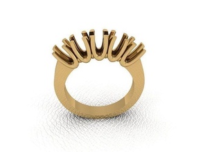 ring 71 gold mode schönheit diamant hochzeit juwel schmuck anhänger verlobungsring ehe platin druckbar engagement silber feier ringe 3d print model - Mito3D