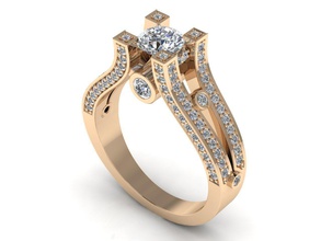 Ring 71 Schmuck Luxus wertvoll Gold Silber druckbar Juwel Diamant Platin Mode Ringe 3d print model - Mito3D